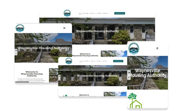 Portfolio photo of a Beautiful Responsive Web Design Work on Desktop, Tablet and Mobile Phones for the Waynesville Housing Authority