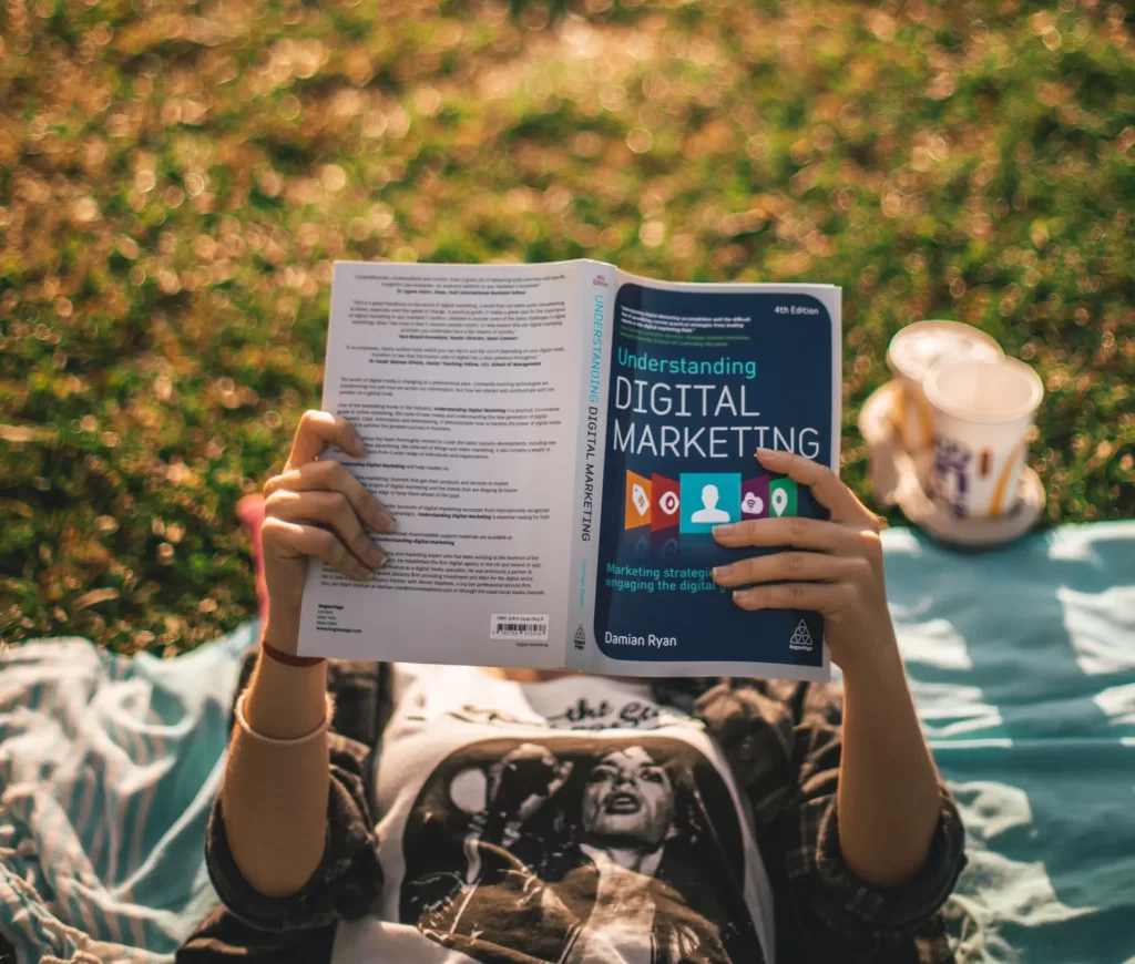 Person Studying Digital Marketing