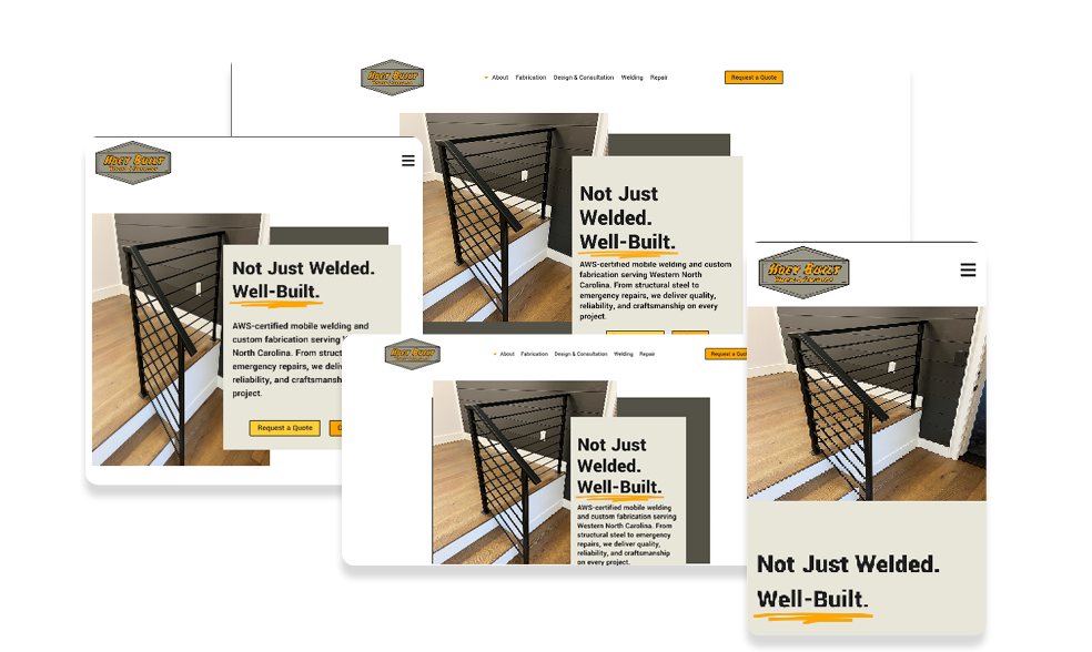 Hoey Built, LLC Website Design Image